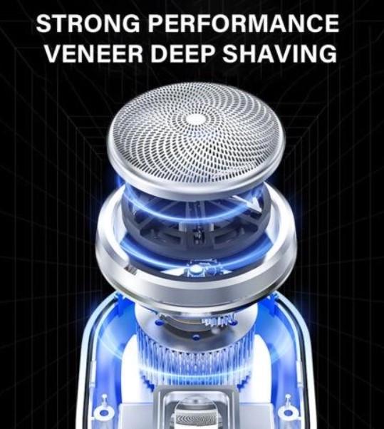 Електробритва акумуляторна Mini Shaver 8858 USB Blue - фото 4