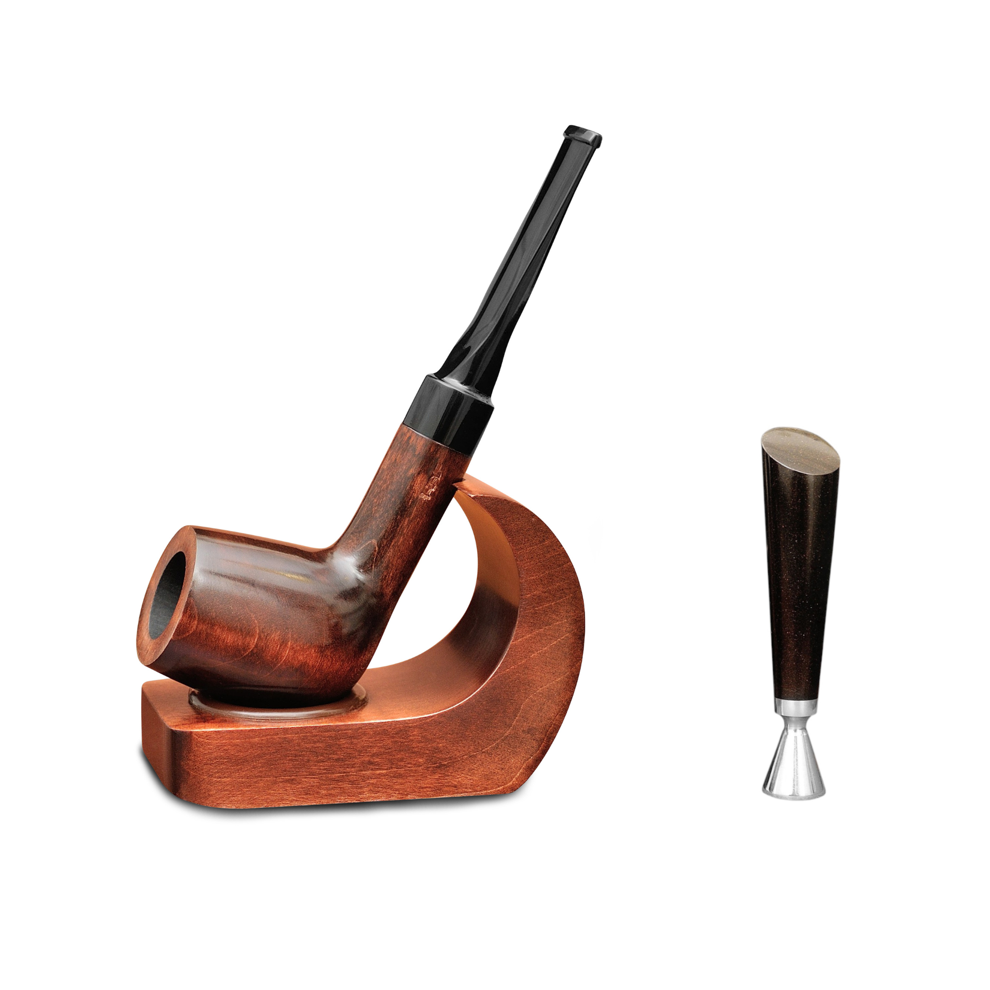 Набір курильна трубка KAFpipe №209 Billiard з підставкою KAF2 та тампером 140 мм Груша