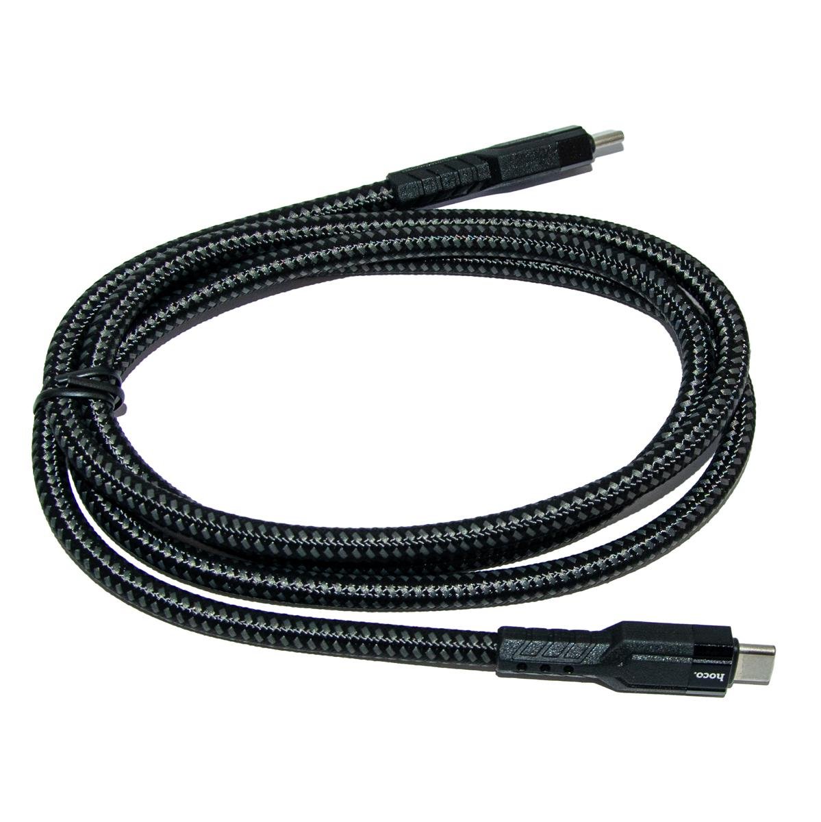 Кабель для телефона Hoco U110 Type-C to Type-C 60W 1,2 м Черный (1010678-Black)