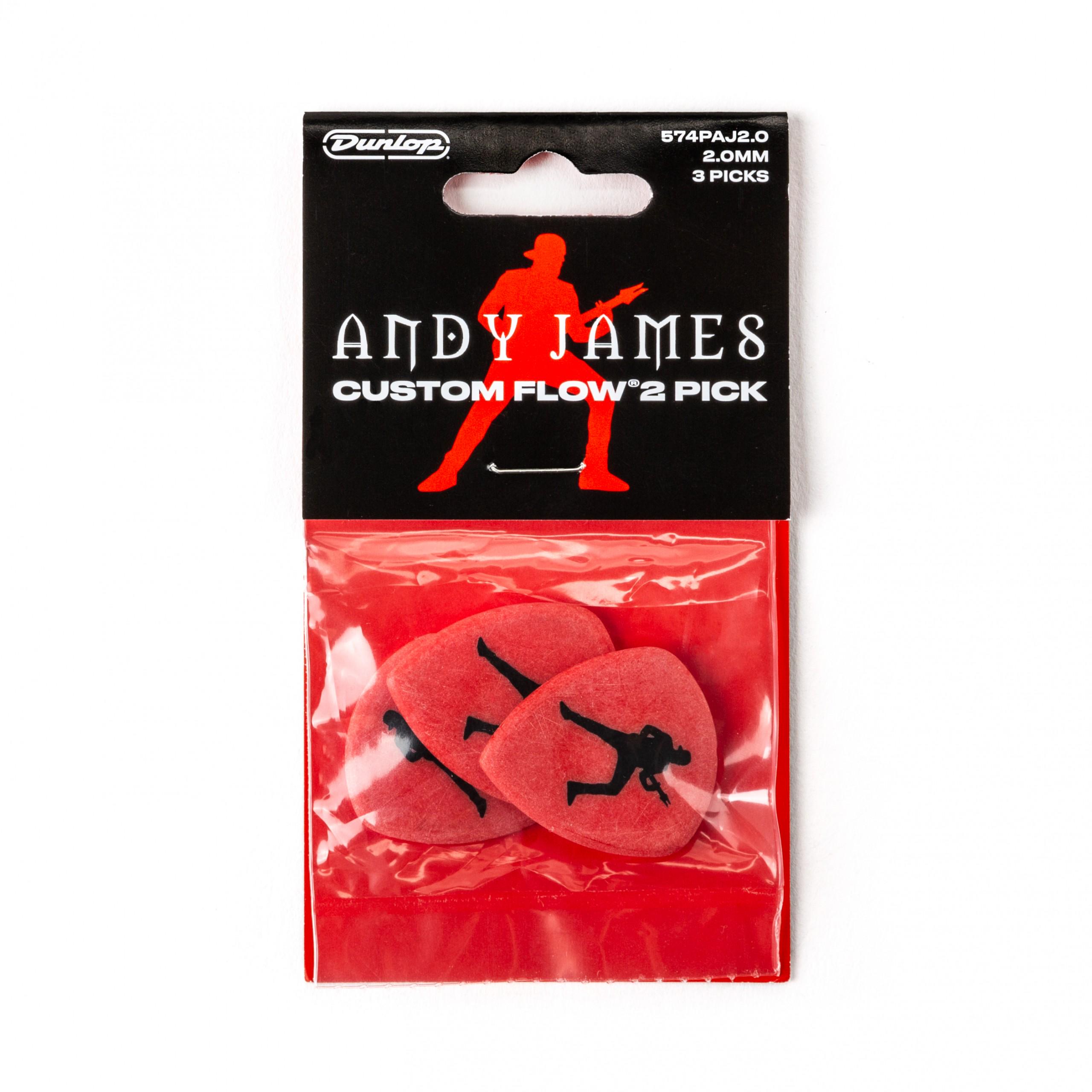 Медіатор Dunlop 574PAJ2.0 Andy James Flow Delrin 2,0 мм 3 шт. (128378) - фото 4