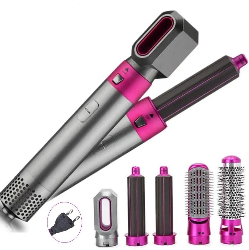 Фен-щетка стайлер EM Hot Air Styler 5в1 Серый (307) - фото 2 Фен-щетка стайлер EM Hot Air Styler 5в1 Серый (307) - фото 2