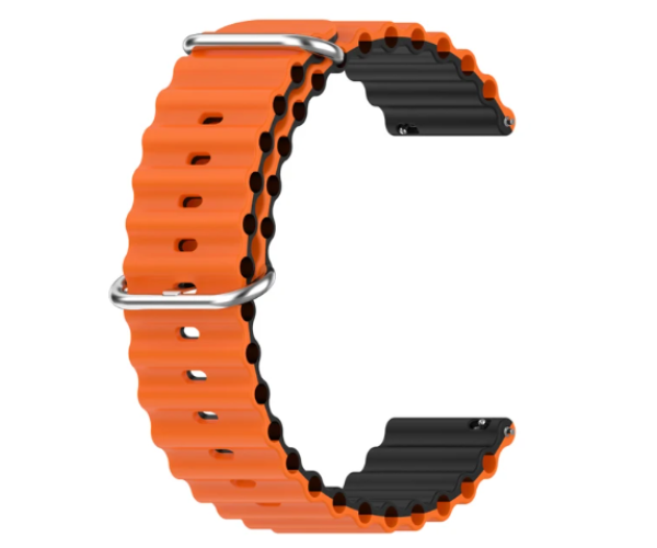 Ремешок Ocean Band для Garmin Forerunner 245 20 мм Черный с оранжевым