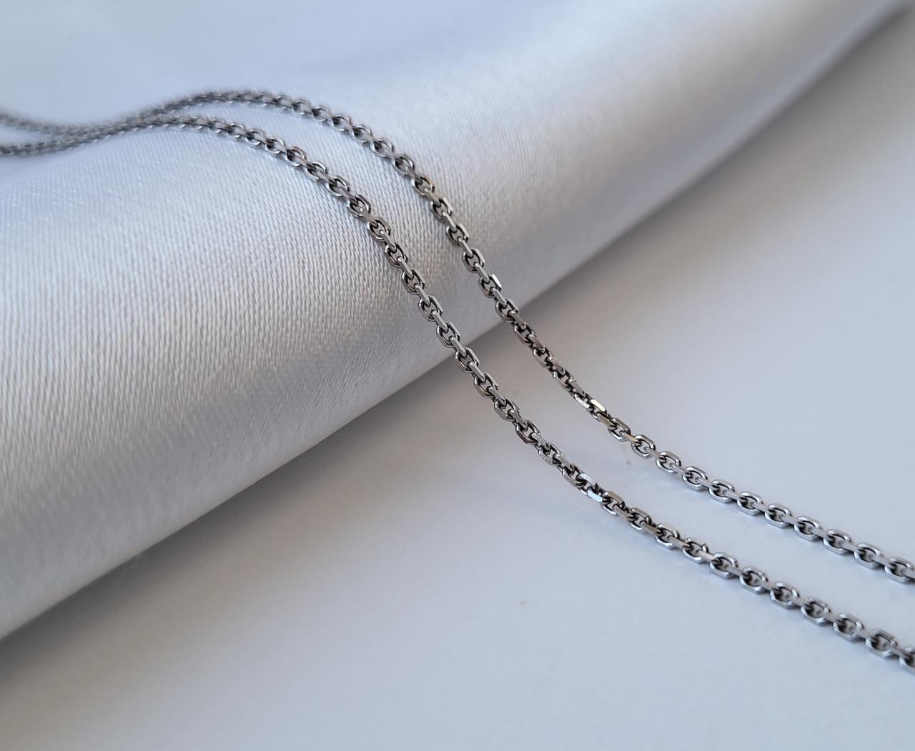 Колье Якорь тонкое серебряный 1 мм 50 см 925 пробы 2,4 г