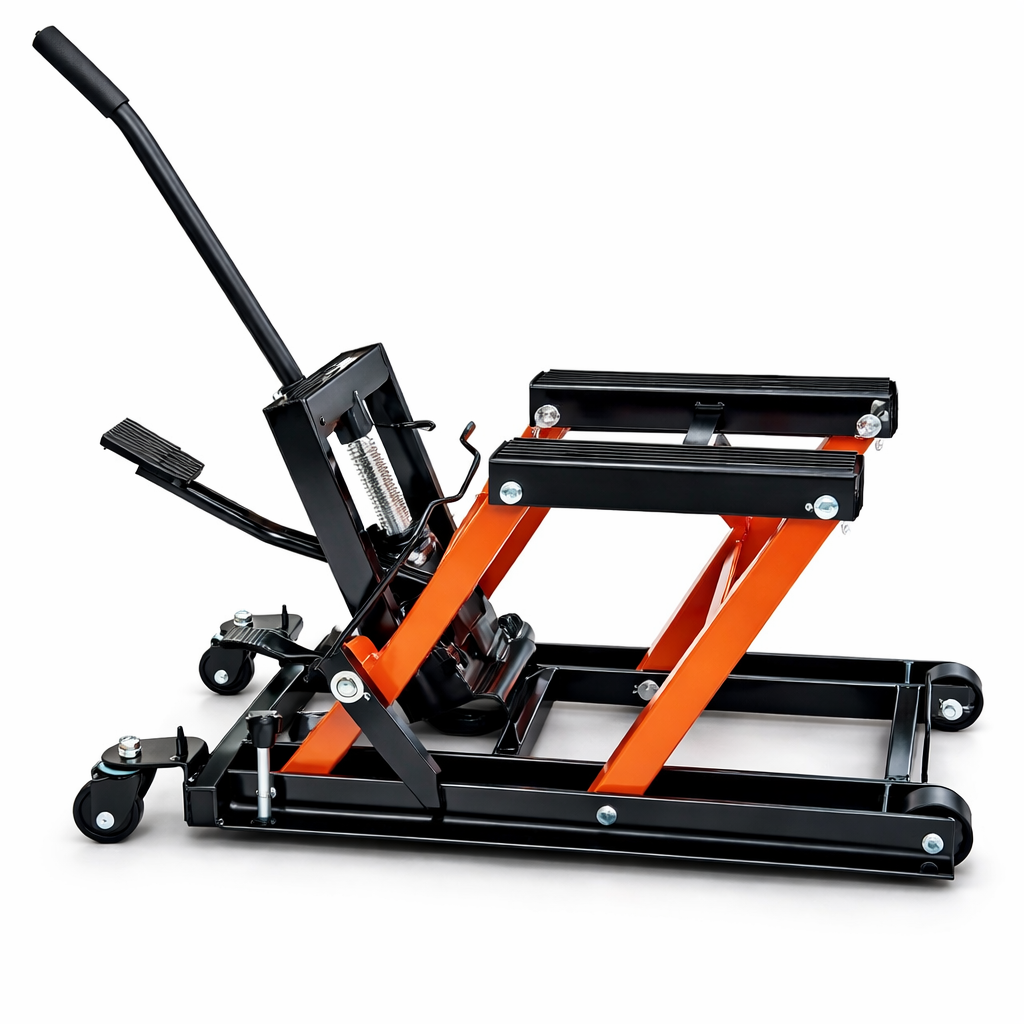 Домкрат для мотоциклів та квадроциклів Kraft&Dele KD353 до 680 кг 110 мм 400 мм