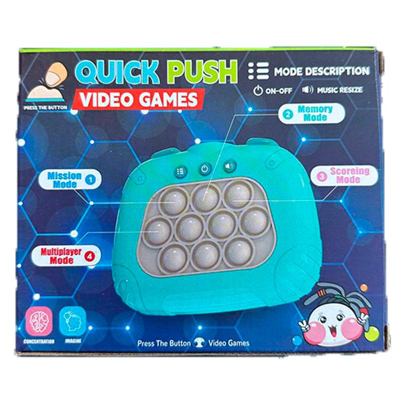 Іграшка електронна 696 Toys Quick Push Pop It з 4 режимами гри Блакитний (QPPI3) - фото 4