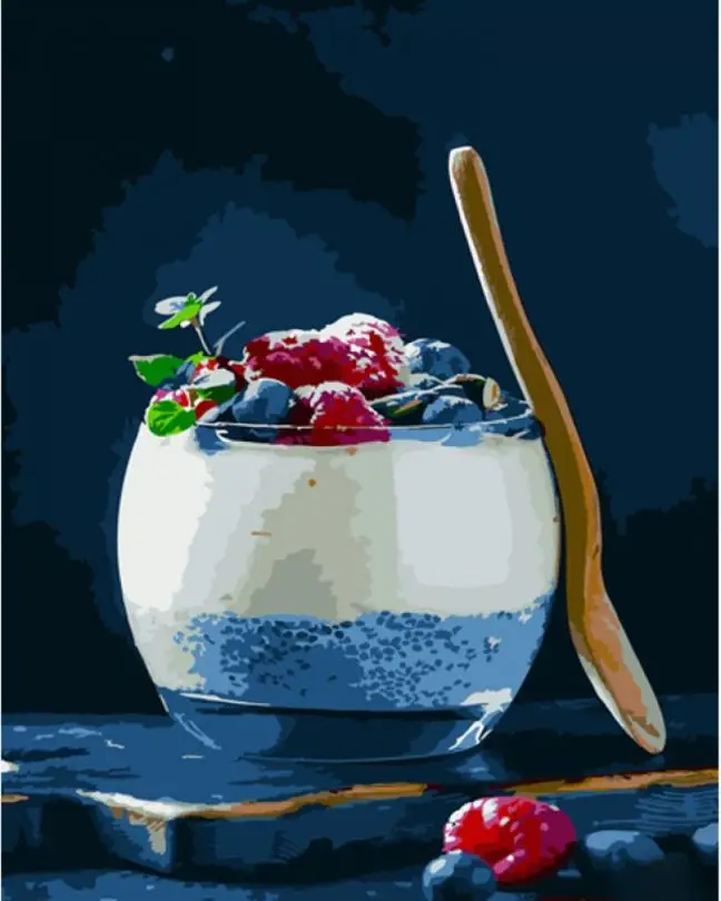 Картина по номерам Strateg Ягодное смузи 40x50 см (SR-B-GS808)