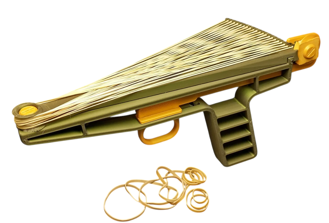 Резинкострелок 21-Shot Rubber Band Shooter 25 см 3D-печать