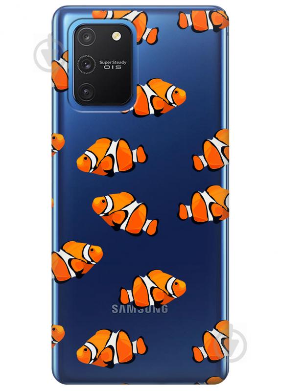 Прозрачный силиконовый чехол iSwag для Samsung Galaxy S10 Lite с рисунком - Рыбки (KS3466) Прозрачный силиконовый чехол iSwag для Samsung Galaxy S10 Lite с рисунком - Рыбки (KS3466)