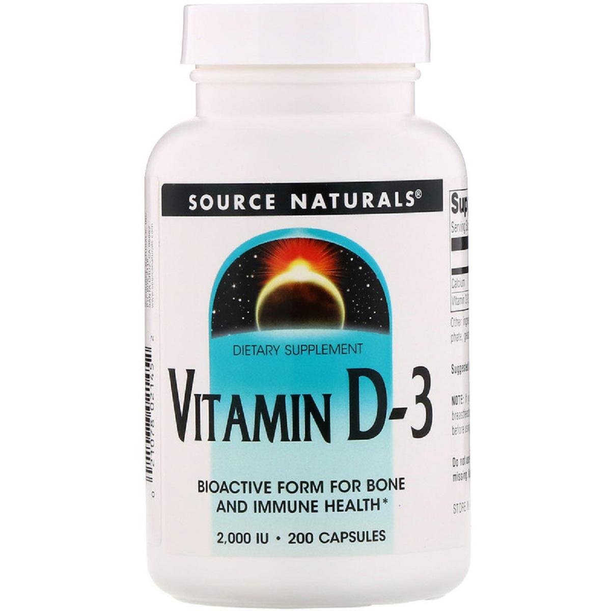 Витамин D3 2000IU Source Naturals 200 капс. (4366)