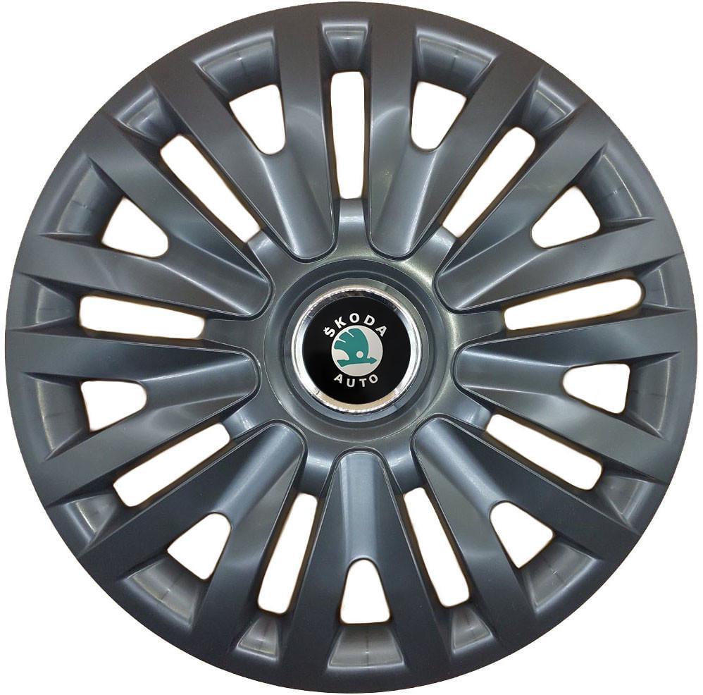 Комплект колпаков SJS R16 для Skoda Зеленый 412 4 шт. Черный (107304)
