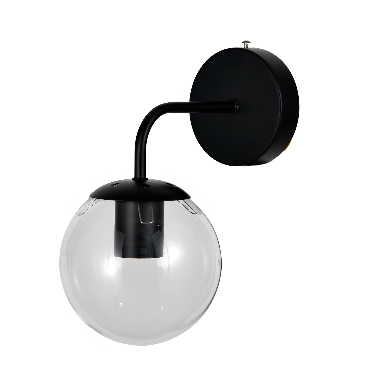 Бра Valeso со сферическим плафоном под лампу Е27 Черный (BD685-1 BK)