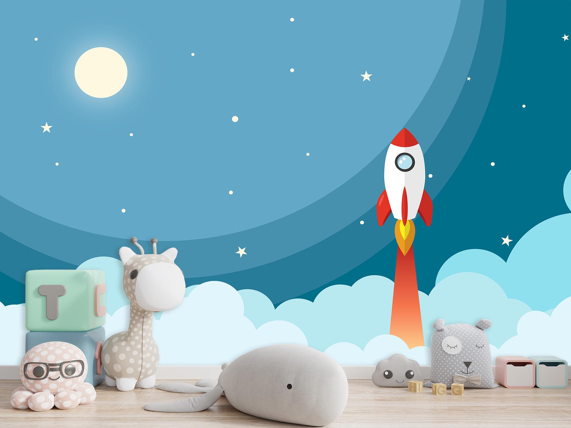 Фотообои флизелиновые детские Небо и звезды 285х190 см (S5KID-010/4)