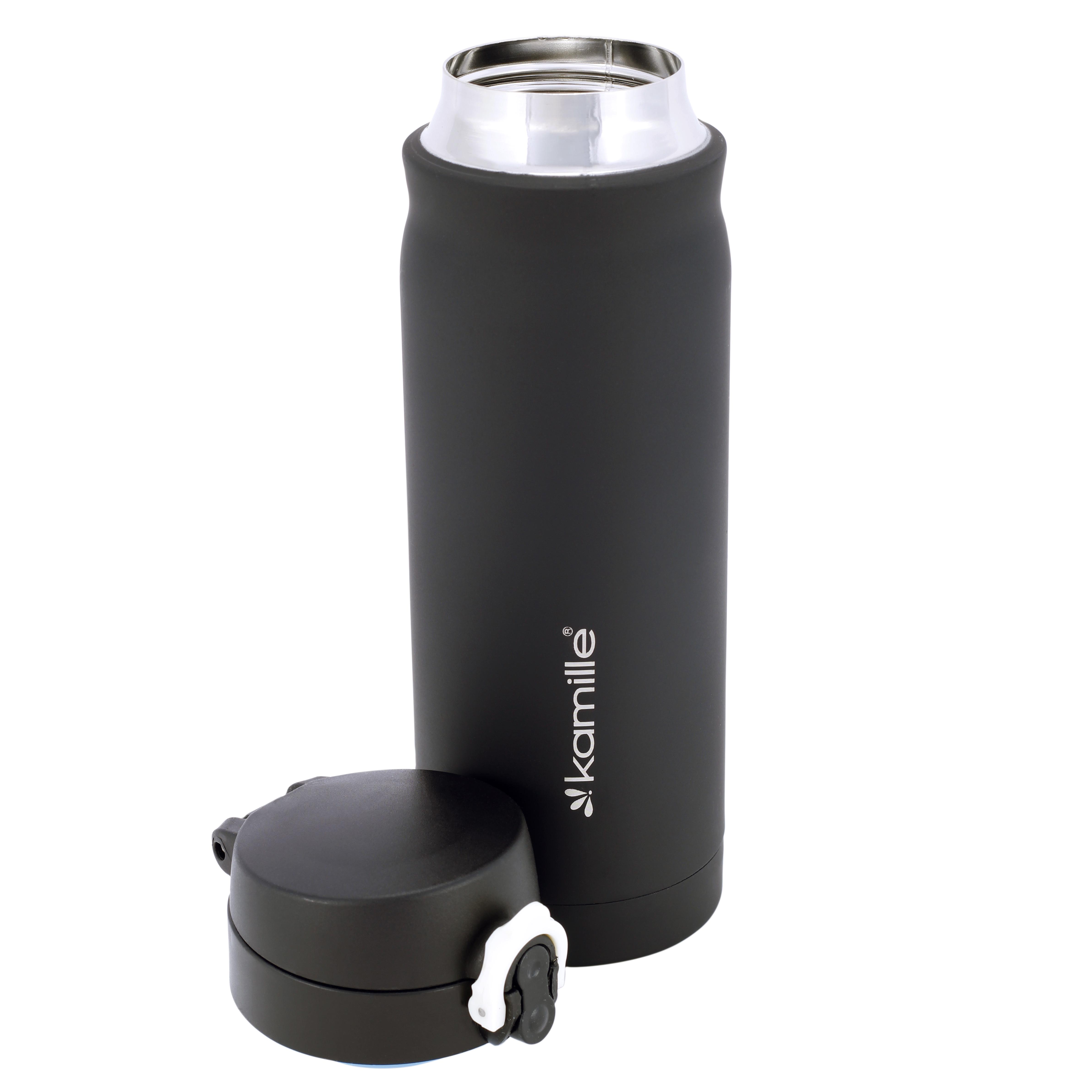Термобутылка Kamille из нержавеющей стали 360 мл Черный (13046512) - фото 5