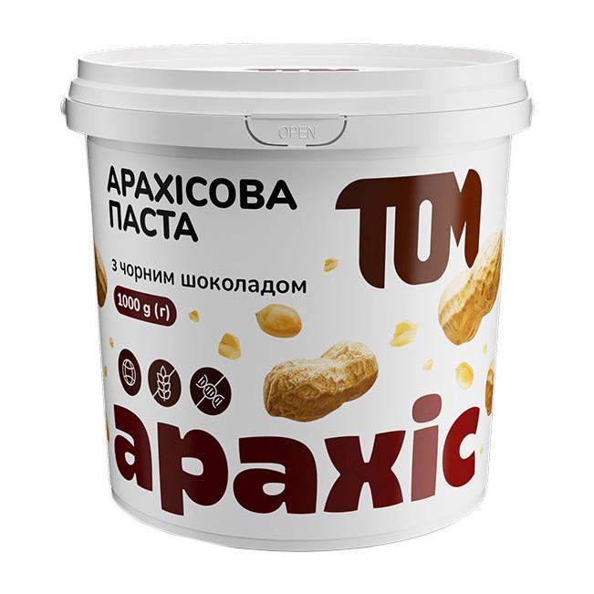 Арахисовая паста TOM 1 кг с черным шоколадом Арахисовая паста TOM 1 кг с черным шоколадом
