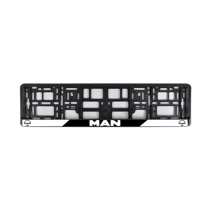 Рамка номерного знака CarLife для MAN Черный (NH491)