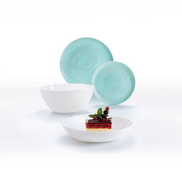 Сервіз Luminarc Ammonite Turquoise & White 19 пр.