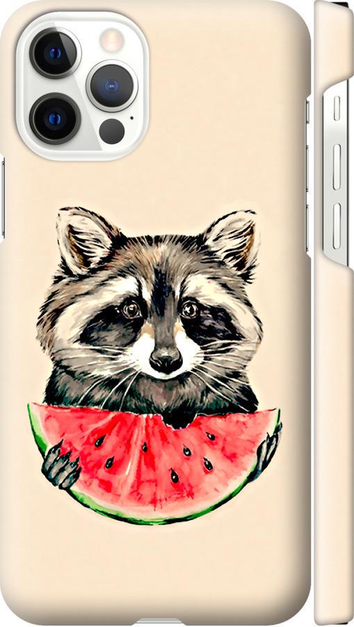 Чехол на iPhone 12 Енотик с арбузом (4605c-2053-42517) Чехол на iPhone 12 Енотик с арбузом (4605c-2053-42517)