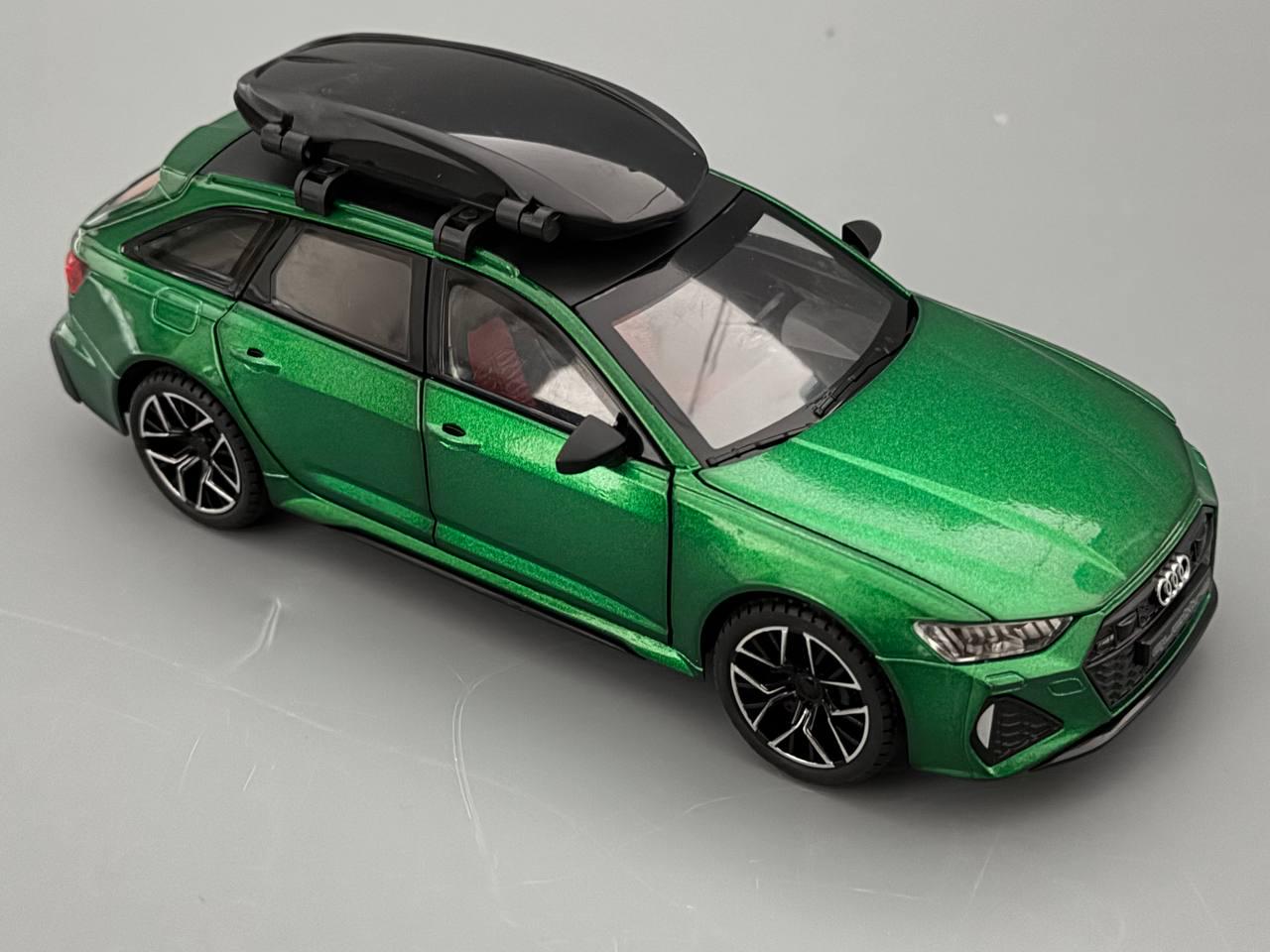Машинка Audi RS6 Авто Эксперт металлопластик 1:24 звук/свет/инерция Зеленый (1870-07)