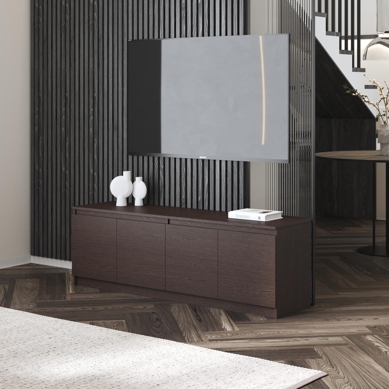 Тумба под телевизор Вайс R-31 1602х400х531 мм Венге темный (30658400) - фото 1 Тумба под телевизор Вайс R-31 1602х400х531 мм Венге темный (30658400) - фото 1