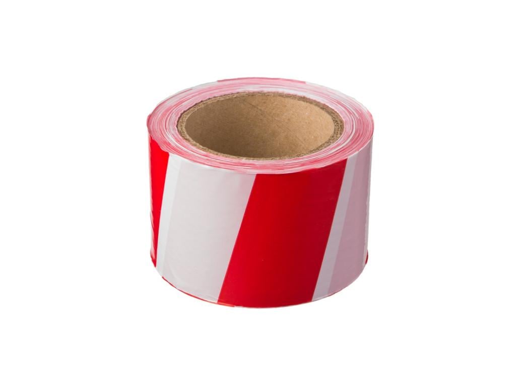 Лента сигнальная ограждающая 70 мм х 200 м Красный/Белый (26465996)