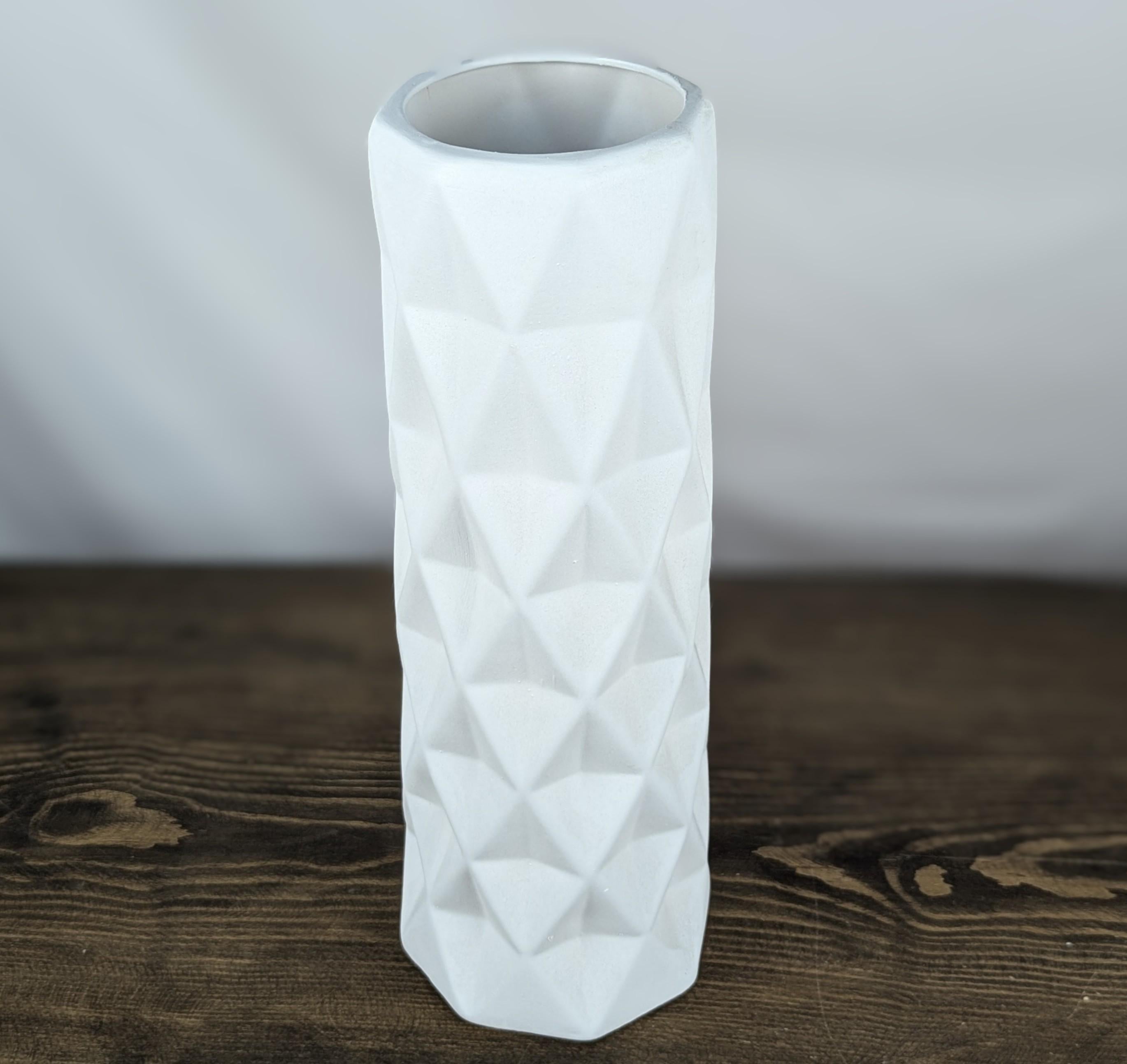 Ваза Nana ceramics Полі 41 см муар Білий