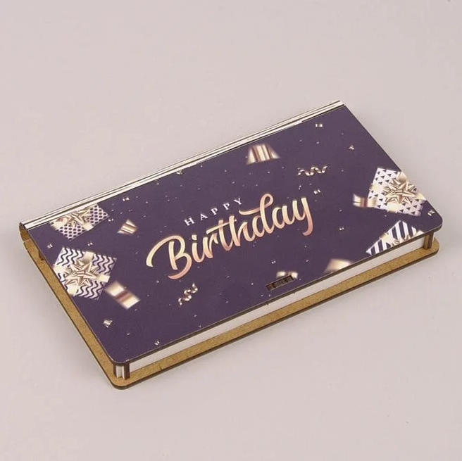 Конверт деревянный Flora Happy Birthday (30943)