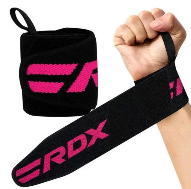 Бинти для зап'ястків RDX W2 Gym Wrist Wraps Pro Рожевий (WAH-W2P)