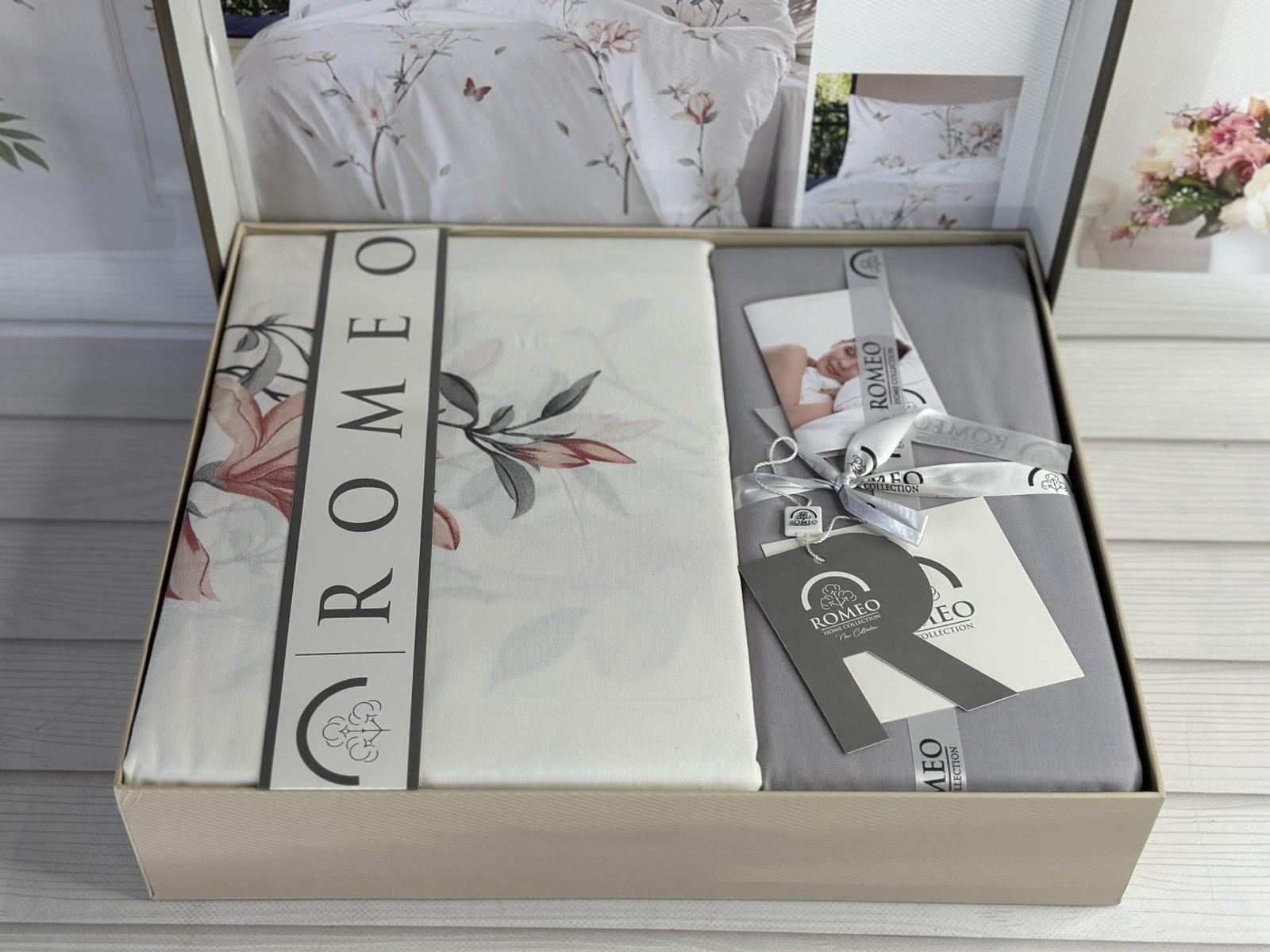 Комплект постільної білизни Elaeth Ліліїї поплін Євро Сірий (Elaeth1) - фото 3 Комплект постільної білизни Elaeth Ліліїї поплін Євро Сірий (Elaeth1) - фото 3