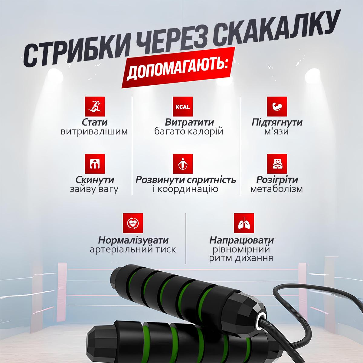 Скакалка для боксу/кросфіту швидкісна Kayfovo JR1 з регулюванням довжини (29355) - фото 7 Скакалка для боксу/кросфіту швидкісна Kayfovo JR1 з регулюванням довжини (29355) - фото 7