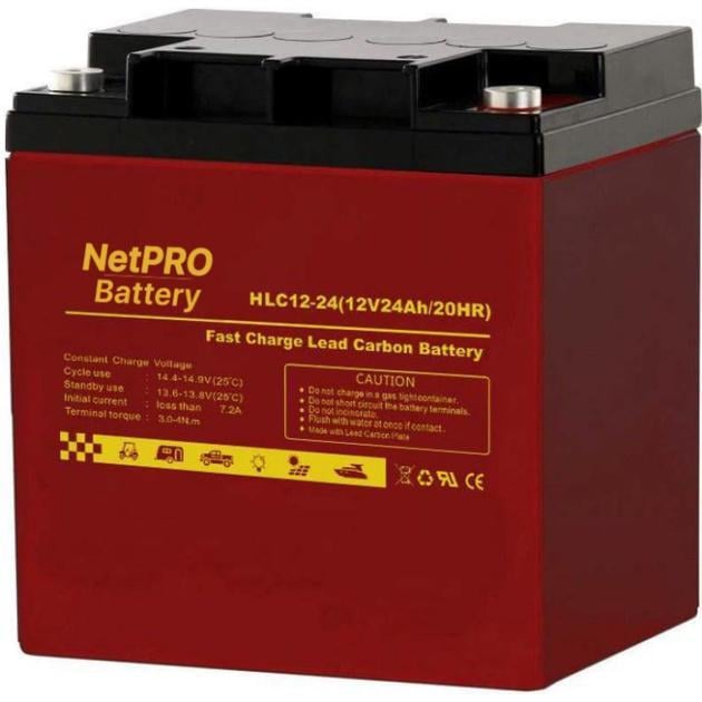 Аккумулятор гелиевый NetPRO HLC12-24 (12V/24Ah 20HR) Аккумулятор гелиевый NetPRO HLC12-24 (12V/24Ah 20HR)