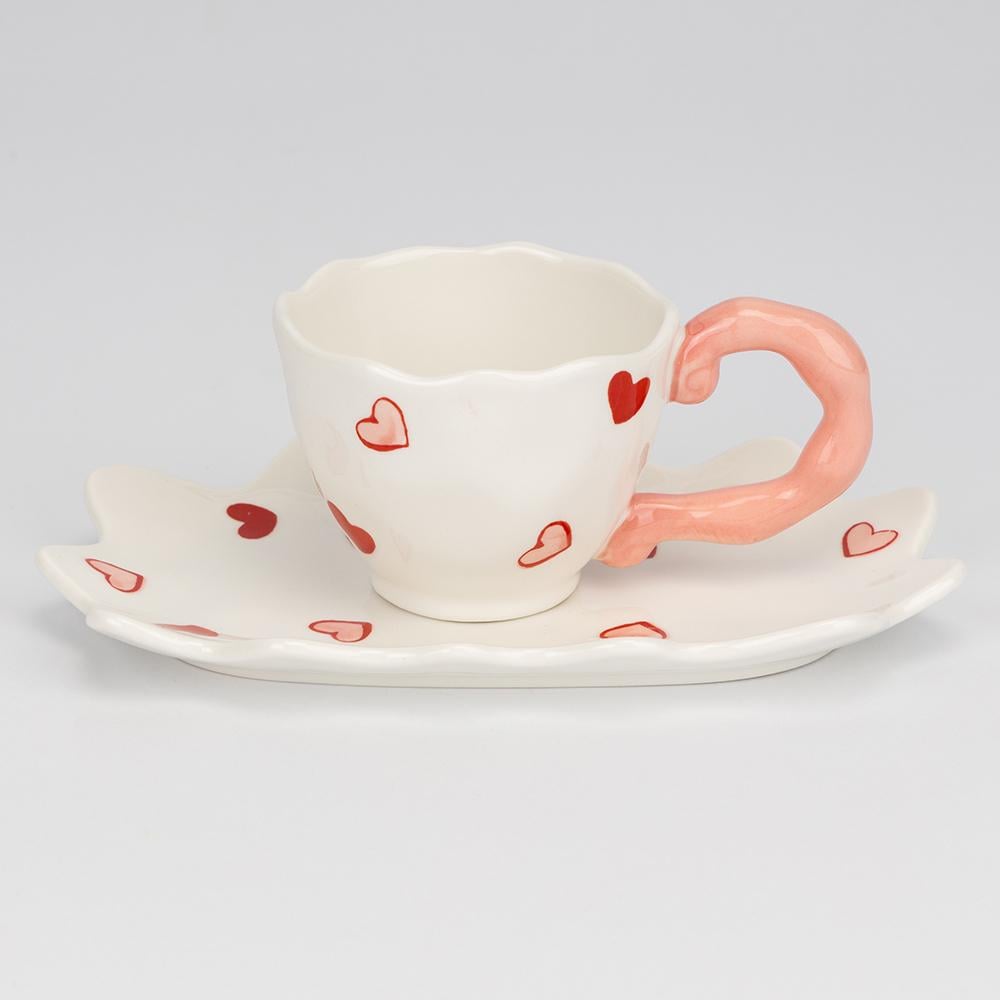 Чашка з блюдцем Романтична історія 150 мл (9295-019) - фото 1 Чашка з блюдцем Романтична історія 150 мл (9295-019) - фото 1