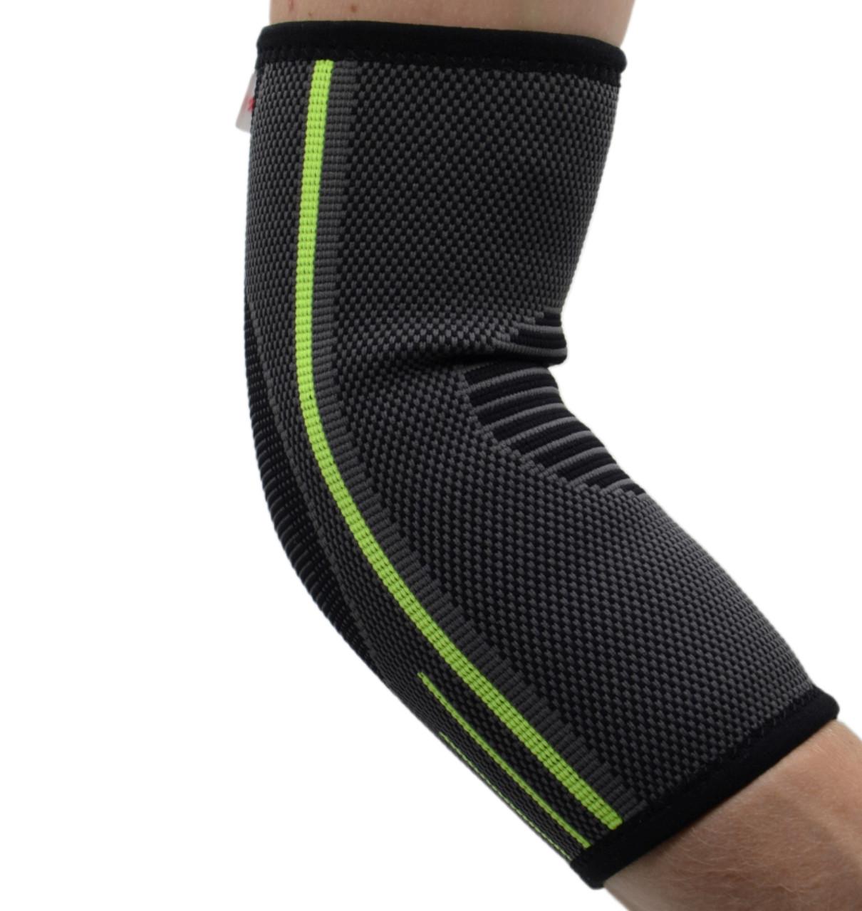 Налокітник компресійний MadMax MFA-283 3D Compressive elbow support S Dark Grey/Neon Green (27343101) - фото 6 Налокітник компресійний MadMax MFA-283 3D Compressive elbow support S Dark Grey/Neon Green (27343101) - фото 6