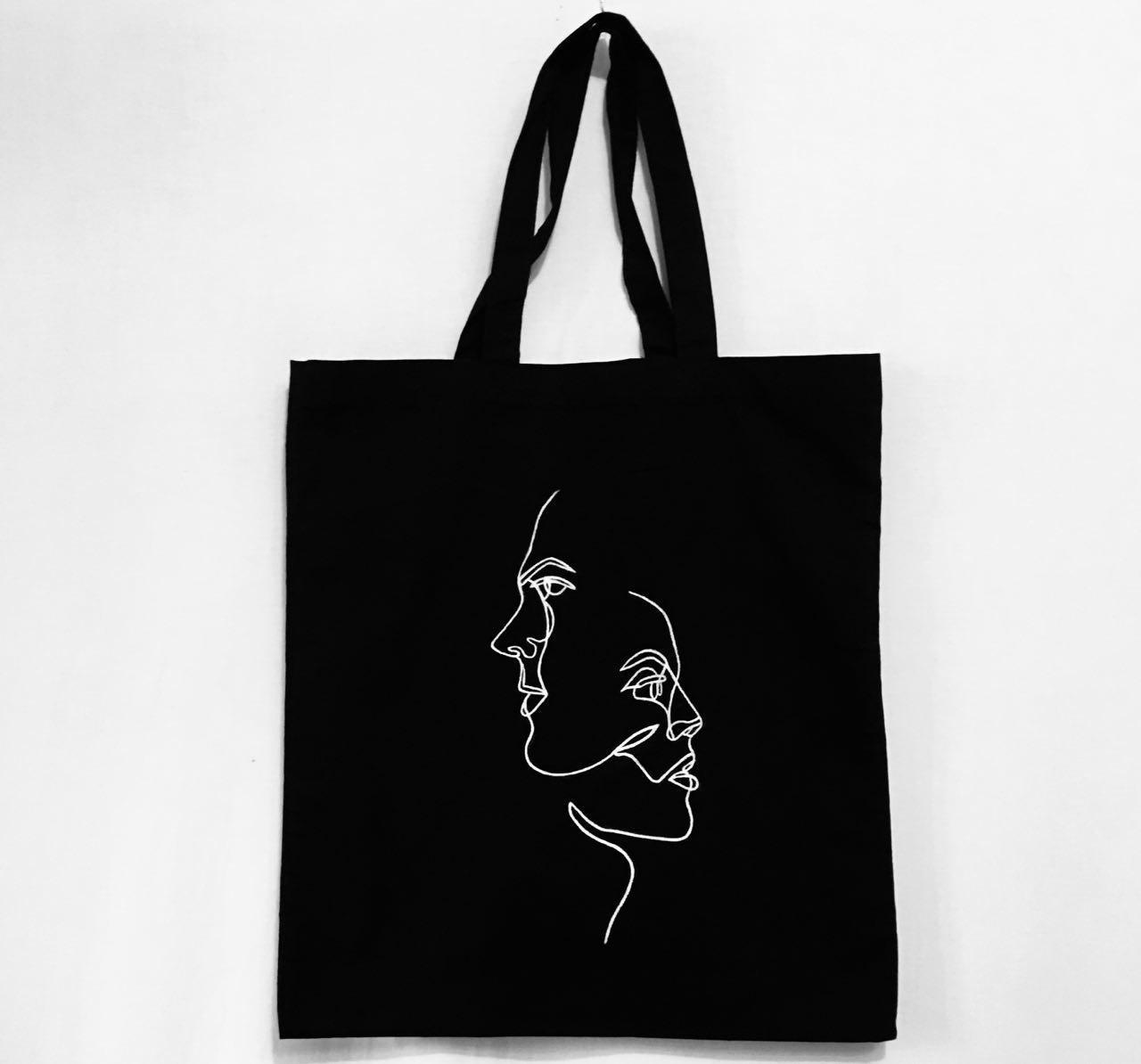 Эко-сумка- с принтом Лицо (827) Эко-сумка- с принтом Лицо (827)