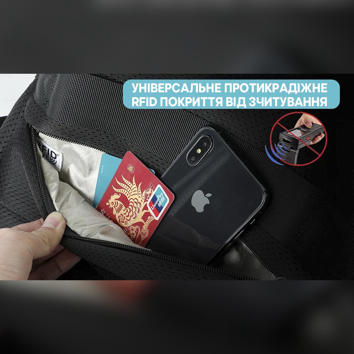 Міський рюкзак для ноутбука Tigernu T-B3899 15,6" з USB 21 л Чорний під карбон (TGN-T-B3899-5039) - фото 3 Міський рюкзак для ноутбука Tigernu T-B3899 15,6" з USB 21 л Чорний під карбон (TGN-T-B3899-5039) - фото 3