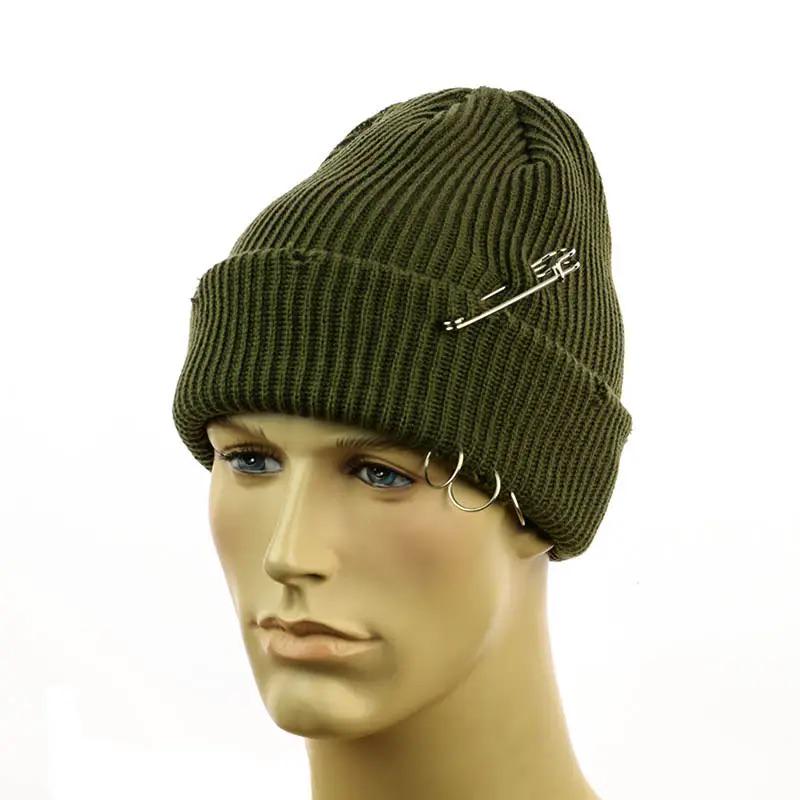 Шапка-бини Рвана с кольцами и заколкой Хаки Шапка-бини Рвана с кольцами и заколкой Хаки