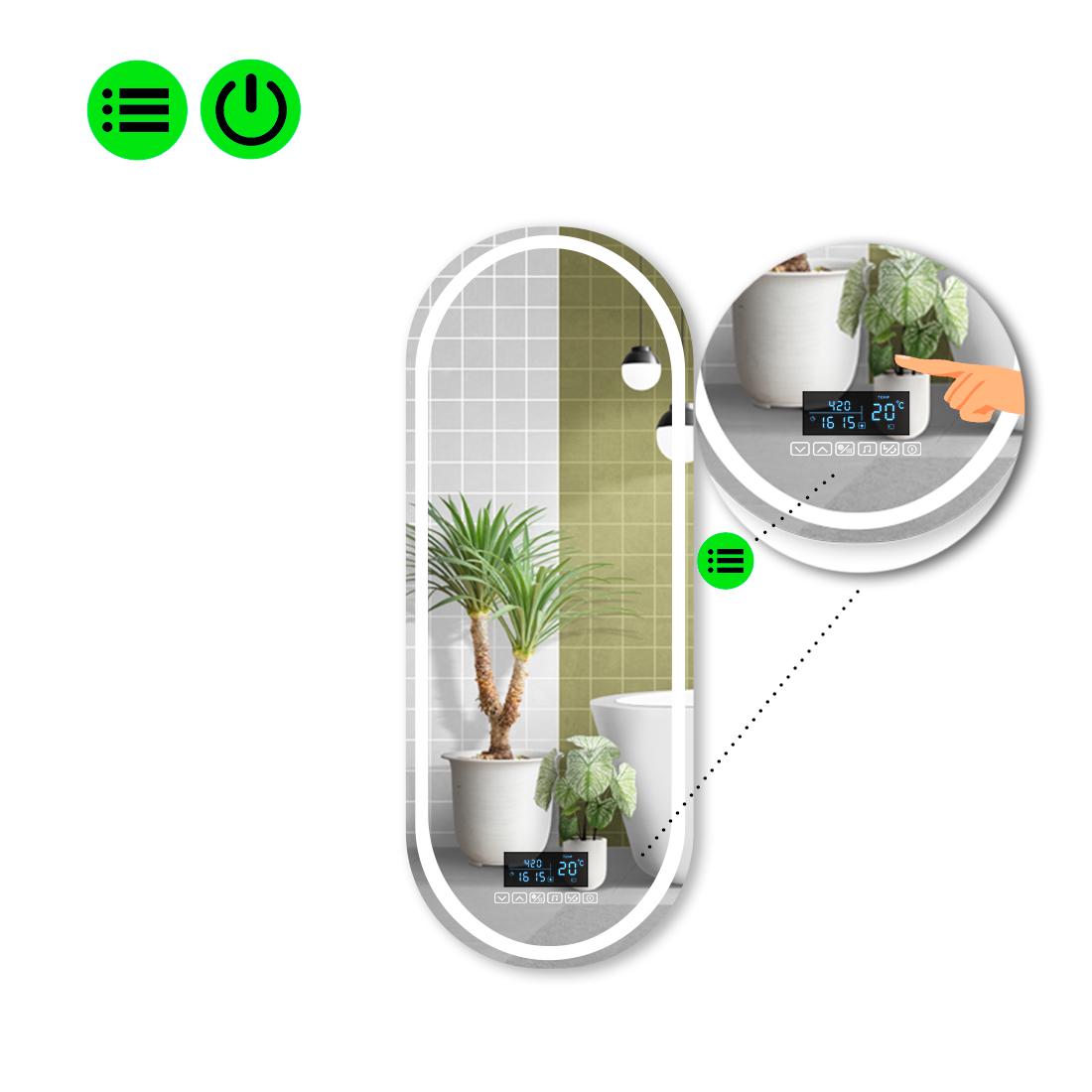 Зеркало с LED подсветкой Portale 1 с Smart-блоком 180x70 см (Portale1-104)