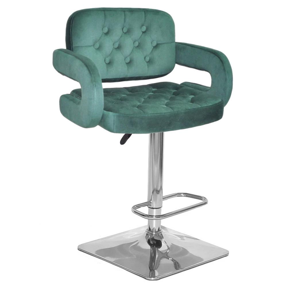 Барный стул FANCY SQUARE 1036 бархат Зеленый (123773)