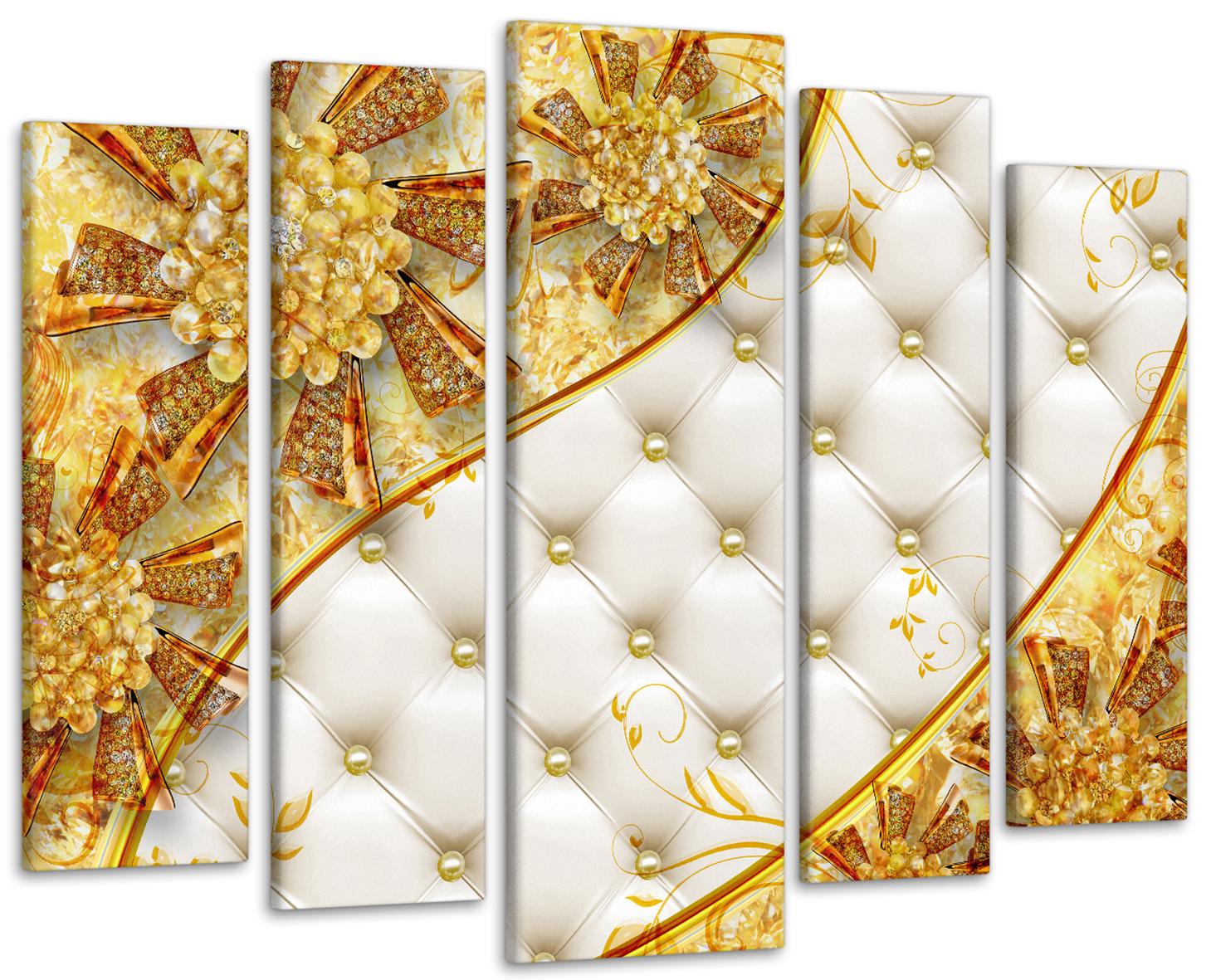 Картина модульна Абстракція Перли 90х132 см (Art-435_5)