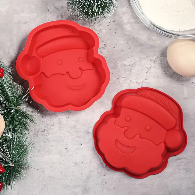Силиконовая форма для выпечки в форме Санта Клауса Красный (ULC-129) - фото 3 Силиконовая форма для выпечки в форме Санта Клауса Красный (ULC-129) - фото 3