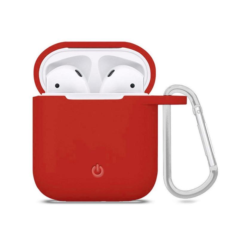 Футляр силіконовий Epik для навушників AirPods з карабіном Червоний/Red (00000024875_3)