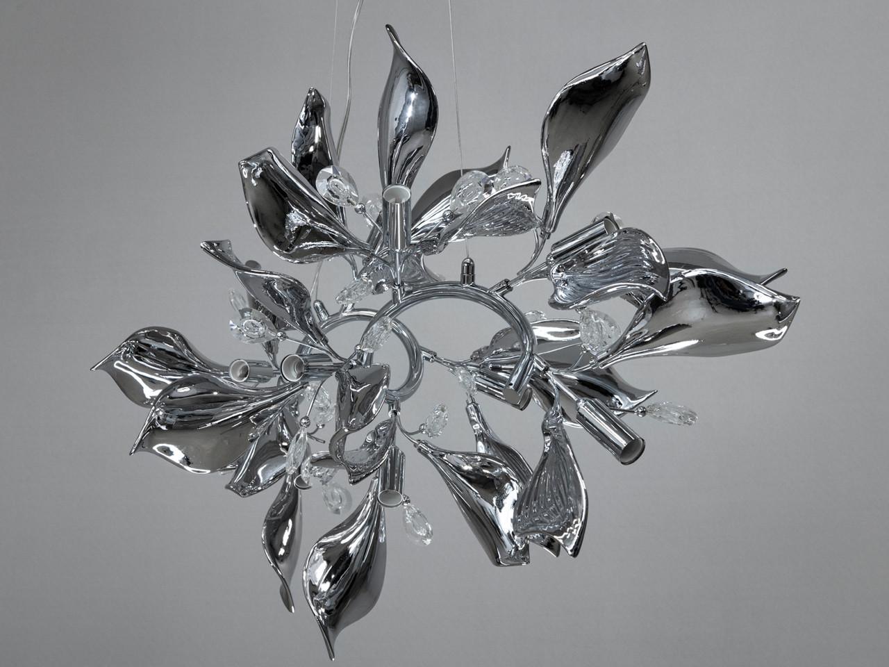 Люстра подвесная 7229-9PLHR-LS керамическая вытянутой формы на 9 ламп Хром (2511343139) - фото 2 Люстра подвесная 7229-9PLHR-LS керамическая вытянутой формы на 9 ламп Хром (2511343139) - фото 2