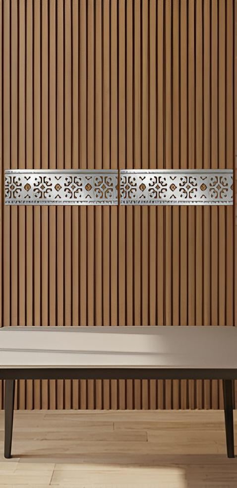 Набор зеркальный декор Вышиванка DFA для стен и мебели 4 шт. Серебристый (YA00089-2-S)