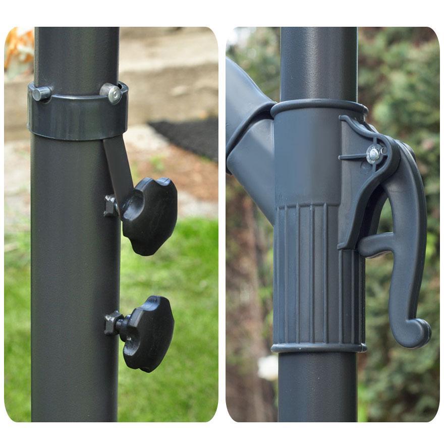 Садова парасоля GardenLine з чохлом 3,5 м Сірий (GAO5316) - фото 4 Садова парасоля GardenLine з чохлом 3,5 м Сірий (GAO5316) - фото 4