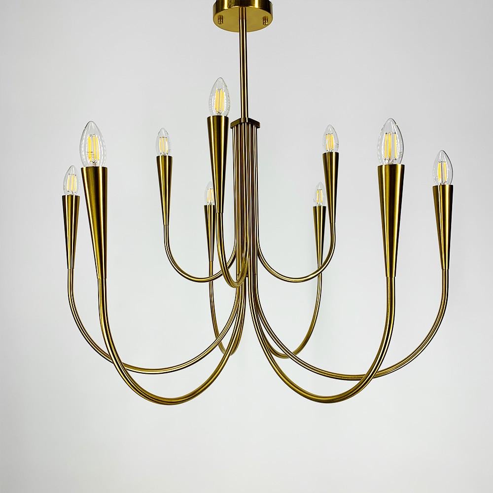 Люстра изысканная золотая ODENSA на 9 ламп (MJ107/9)