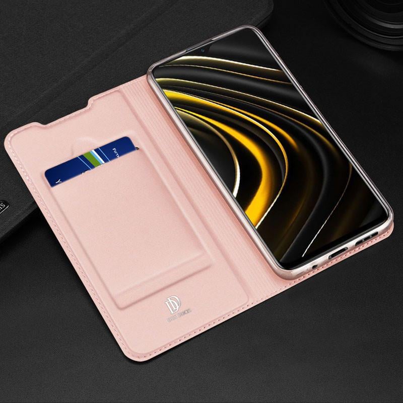 Чехол-книжка Dux Ducis с карманом для визиток для Xiaomi Poco M3/Redmi 9 Power/Redmi 9T Rose Gold (160270) - фото 5 Чехол-книжка Dux Ducis с карманом для визиток для Xiaomi Poco M3/Redmi 9 Power/Redmi 9T Rose Gold (160270) - фото 5