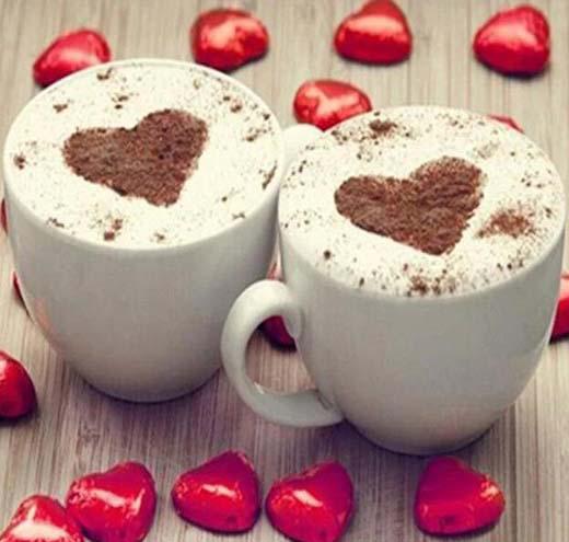 Алмазна вишивка мозаїка Diy Кава для закоханих 30х40 см DZDP967