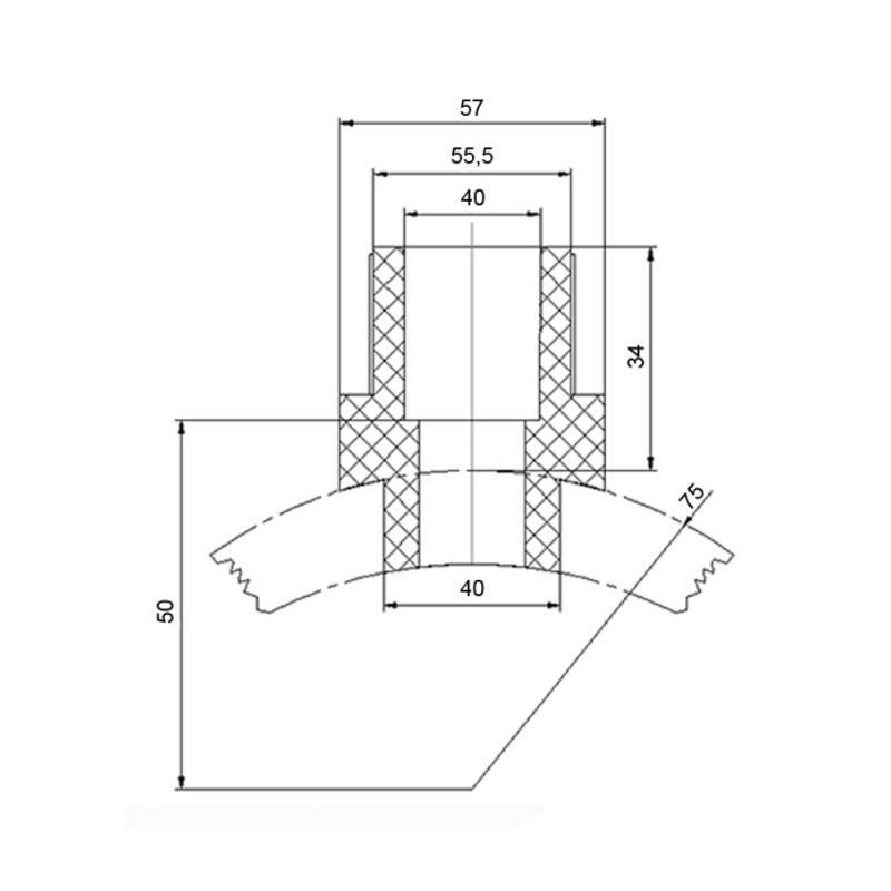 Сідло вварне PPR Blue Ocean 75х40 мм (FRRS00004369) - фото 2