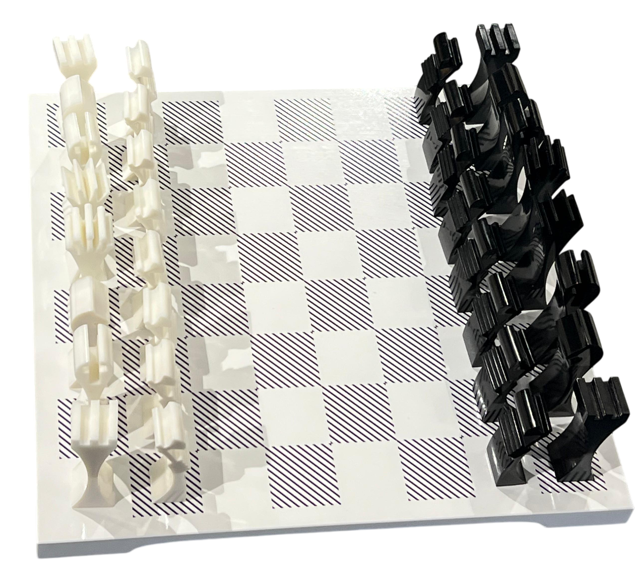 Дошка шахова мармурова 40х40 см Білий (25602725)