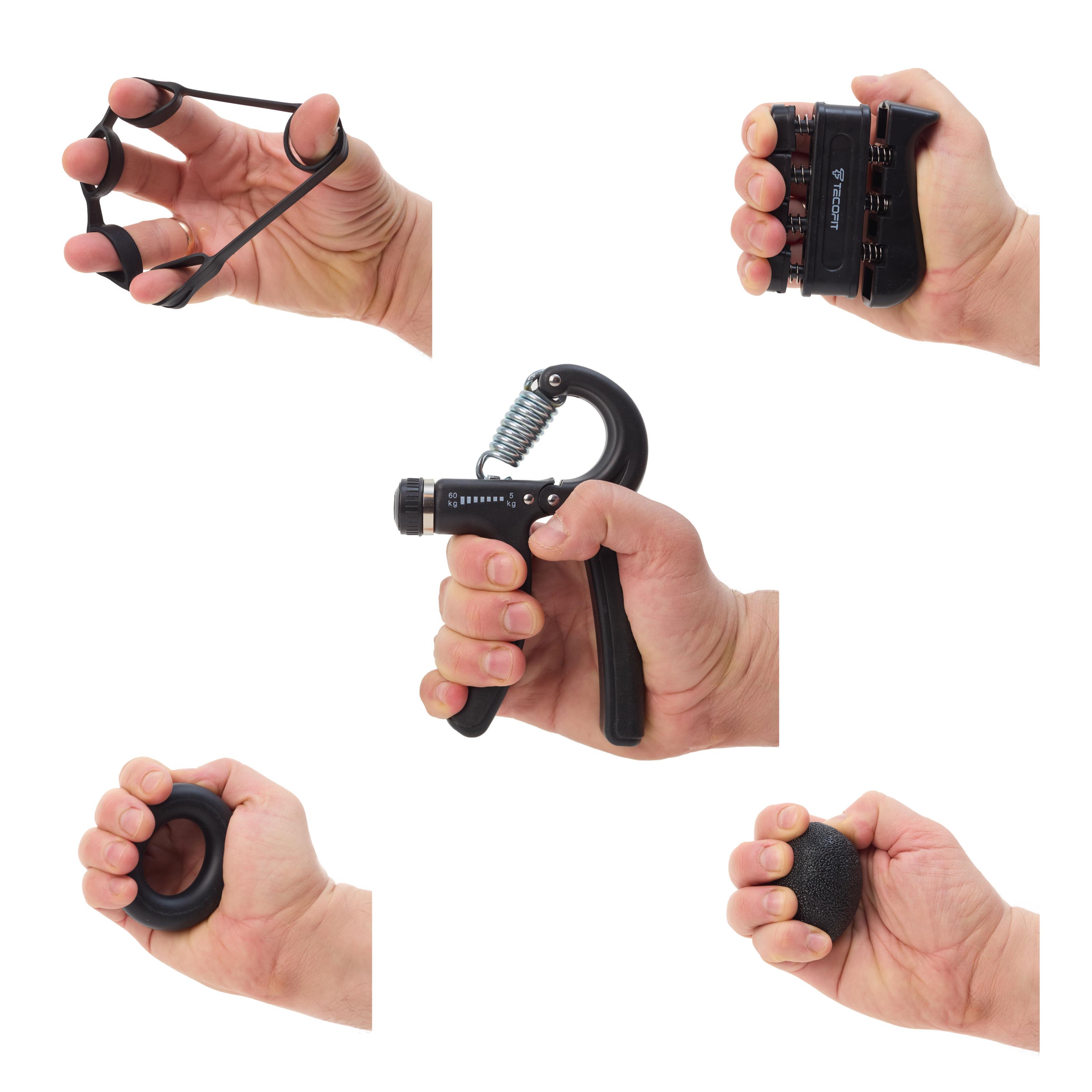 Набор ручных эспандеров TECOFIT Fitness Hand Grip Set 5 шт. (TOP19065228) - фото 9