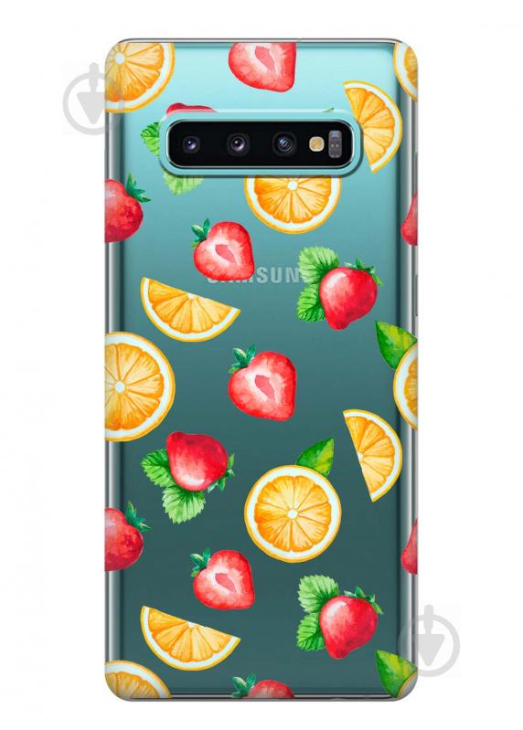 Чехол iSwag для Samsung Galaxy S10 Фруктовый дизайн (H408)